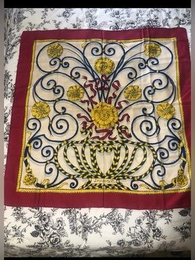Vtg Hermes Jouvence silk scarf! No tag! Needs work! Artist Leila M!
